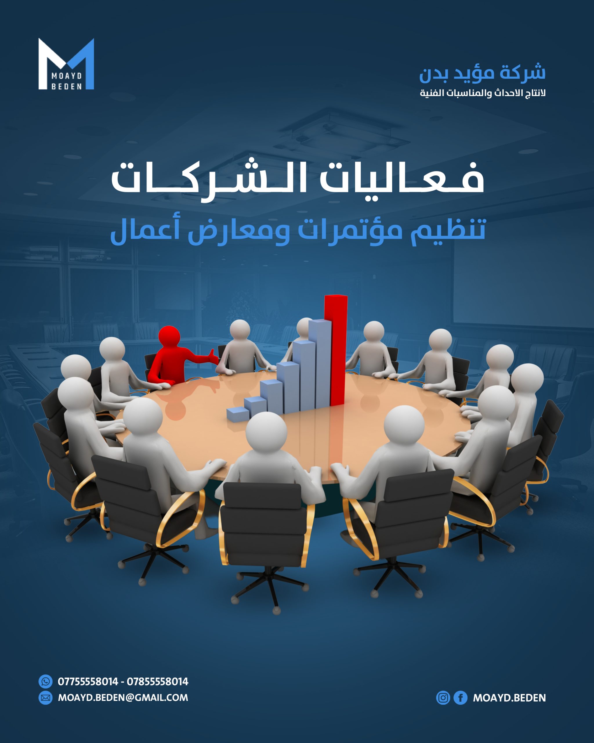 تصاميم السوشيال ميديا لشركة مؤيد بدن لتنظيم الفعاليات والمهرجانات