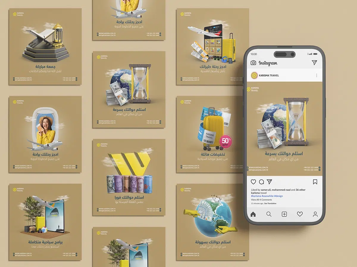 K social media design