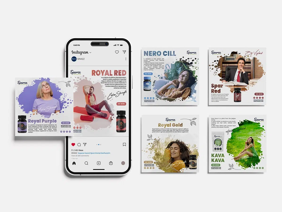 Sparzz social media design