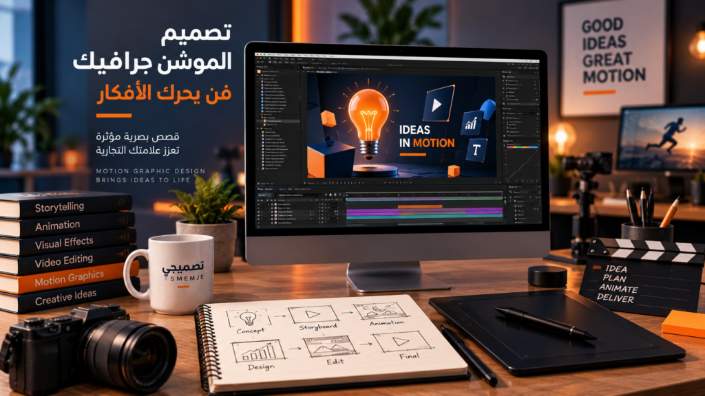تصميم الموشن جرافيك وتحويل الأفكار إلى محتوى بصري متحرك