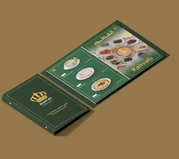 تصميم مينيو مطعم تاج العراق