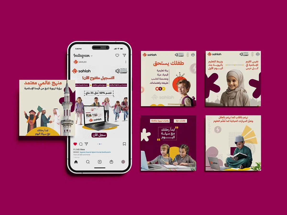 Sahla social media design